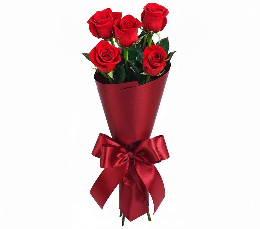 Букет 5 Красных роз Эдлесс Лав в Тобольске
