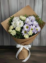 Букет цветов из:  Хризантемы и Розы в Тобольске