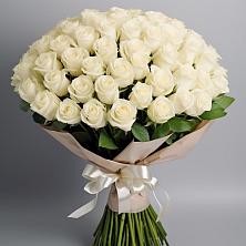 Букет 101 беля роза Белоснежка в Тобольске