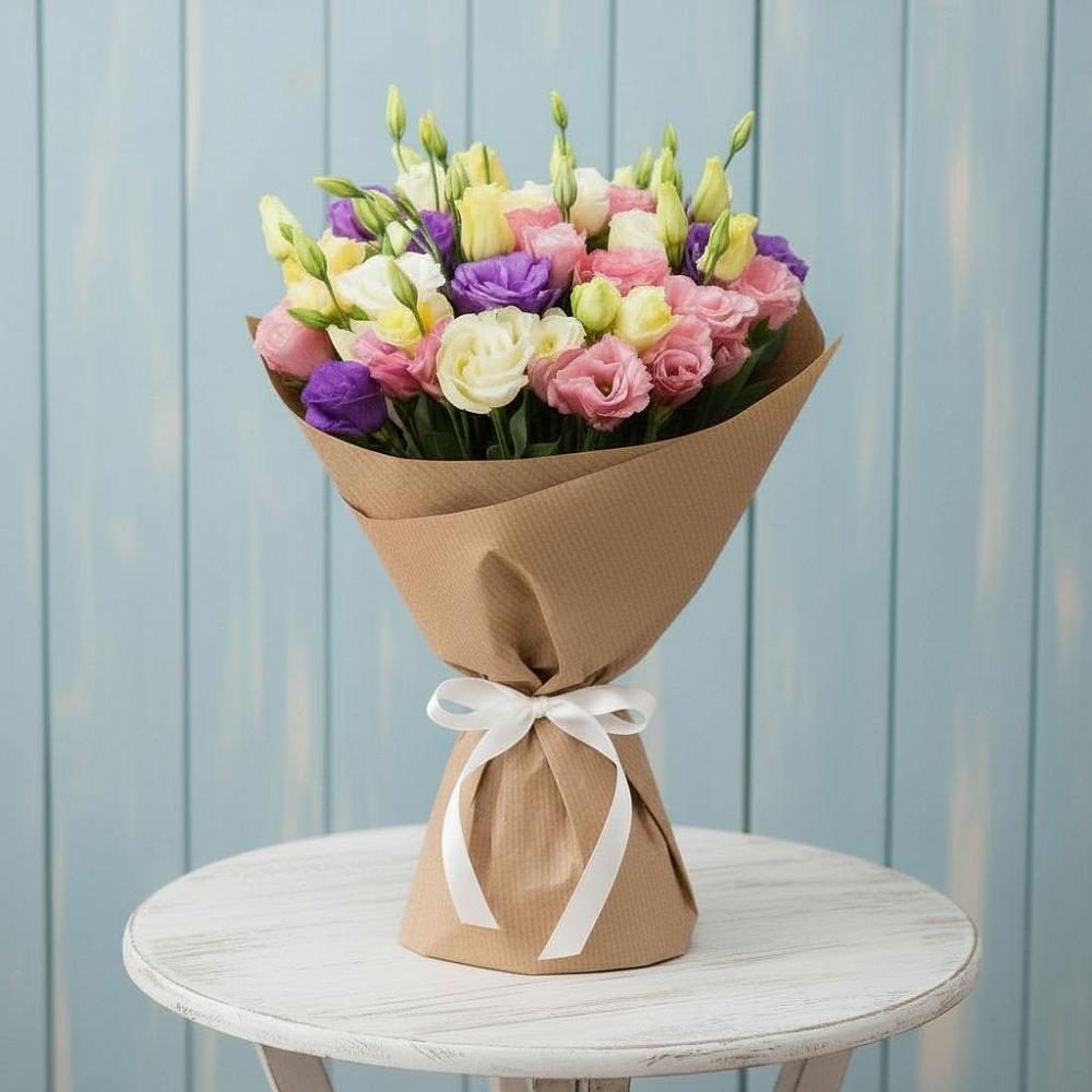 Букет цветов из: Лизиантусы в Тобольске