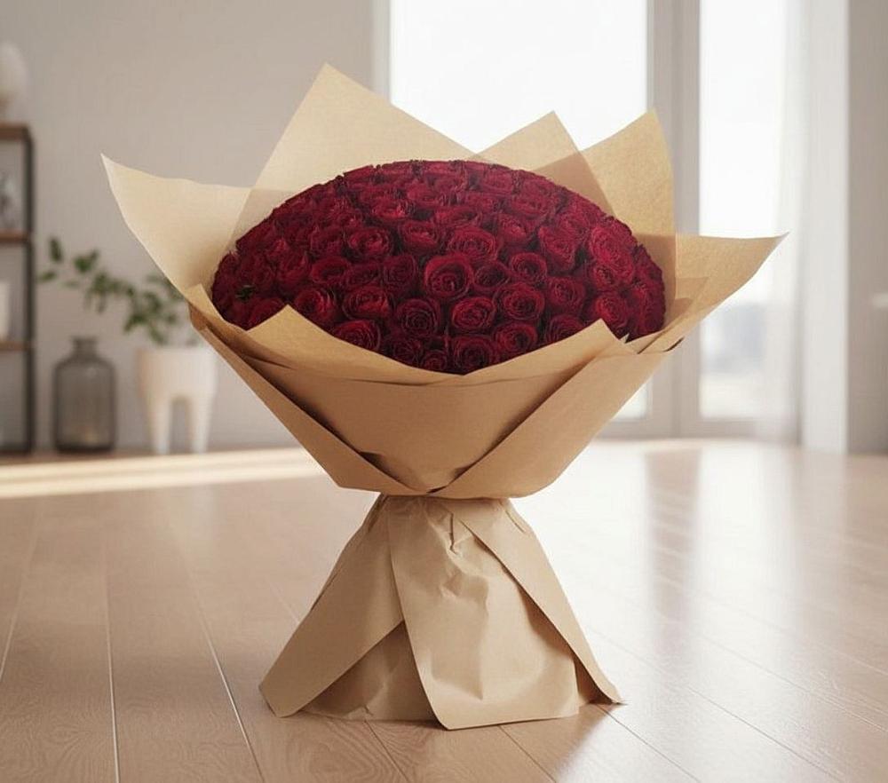 Букет 101 Красная роза в Тобольске