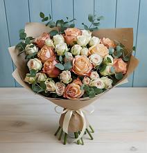 Букет цветов из:  Альстромерии и Розы #REPLACE_PRED# Тобольске