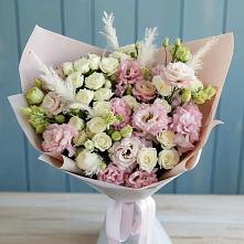 Букет цветов из:  Альстромерии и Розы в Тобольске